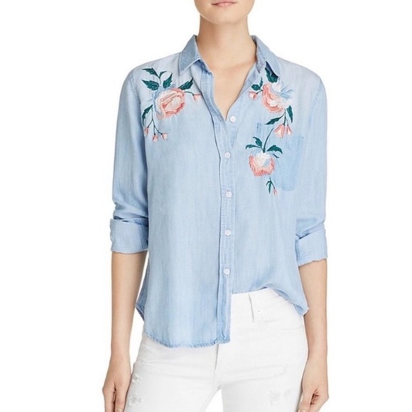 Rails Tops - Rails Chandler Vintage Wash Floral Embroidered Top